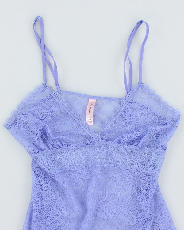 Y2k 00s La Vie En Rose Lilac Lace Cami - S
