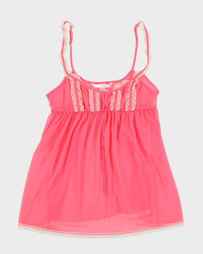 Y2k 00s Victoria's Secret Pink Mesh Cami - M