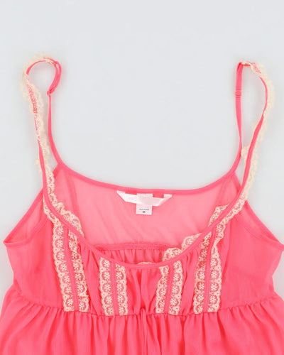Y2k 00s Victoria's Secret Pink Mesh Cami - M