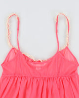 Y2k 00s Victoria's Secret Pink Mesh Cami - M