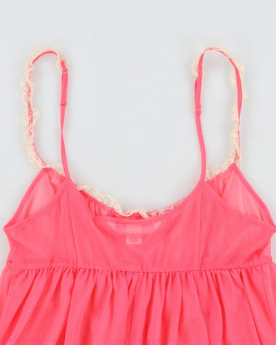 Y2k 00s Victoria's Secret Pink Mesh Cami - M