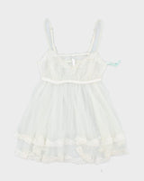 Y2k 00s Victoria's Secret White Mesh Cami - S