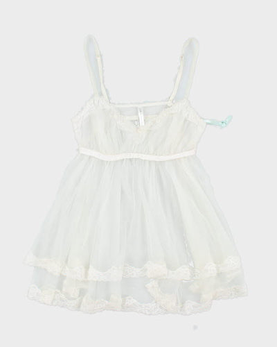 Y2k 00s Victoria's Secret White Mesh Cami - S