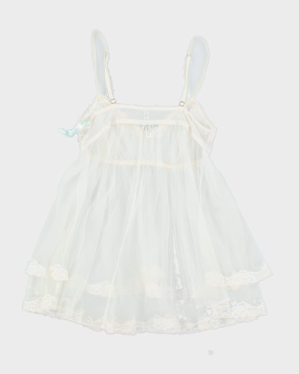 Y2k 00s Victoria's Secret White Mesh Cami - S