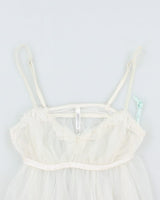 Y2k 00s Victoria's Secret White Mesh Cami - S