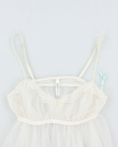 Y2k 00s Victoria's Secret White Mesh Cami - S
