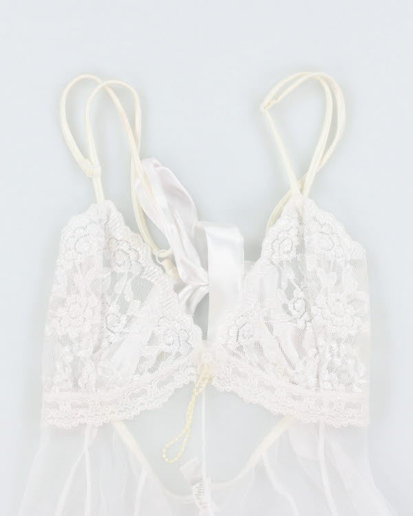 Y2k 00s Shirley Of Hollywood White Cami - S