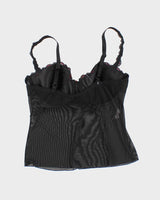 Y2k 00s Black Mesh Cami - S