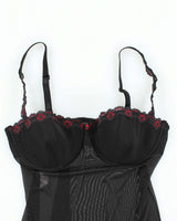 Y2k 00s Black Mesh Cami - S