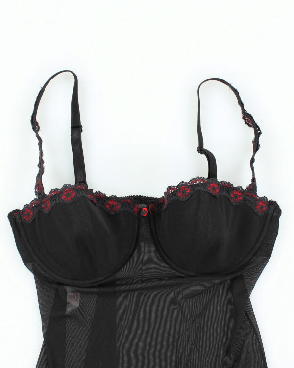 Y2k 00s Black Mesh Cami - S
