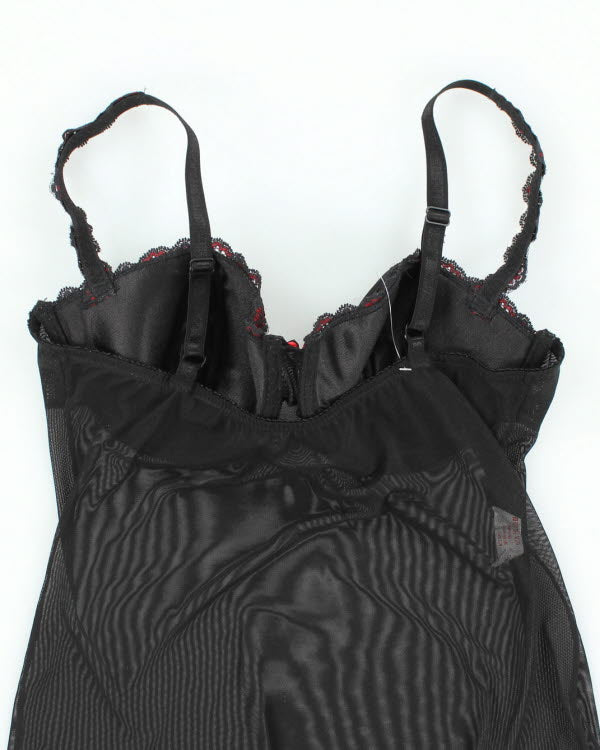 Y2k 00s Black Mesh Cami - S