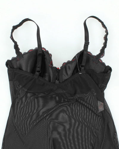 Y2k 00s Black Mesh Cami - S