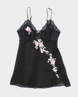 Y2k 00s Jessica Mesh Embroidered Cami - S