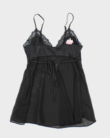 Y2k 00s Jessica Mesh Embroidered Cami - S