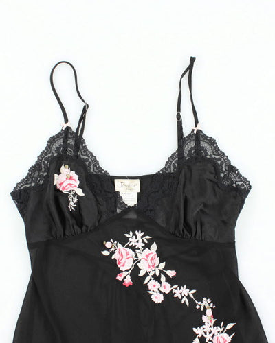 Y2k 00s Jessica Mesh Embroidered Cami - S