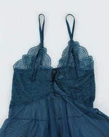 Y2k 00s Turquoise Handkerchief Hem Cami - S