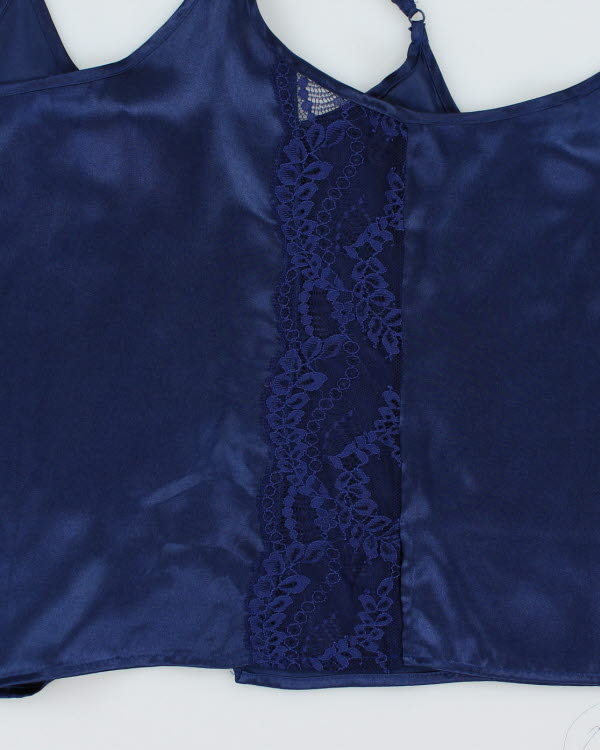 Y2k 00s In Bloom Navy Cami - S