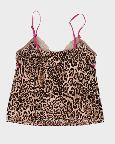 Y2k 00s Leopard Print Cami - M