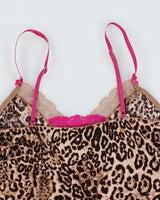 Y2k 00s Leopard Print Cami - M