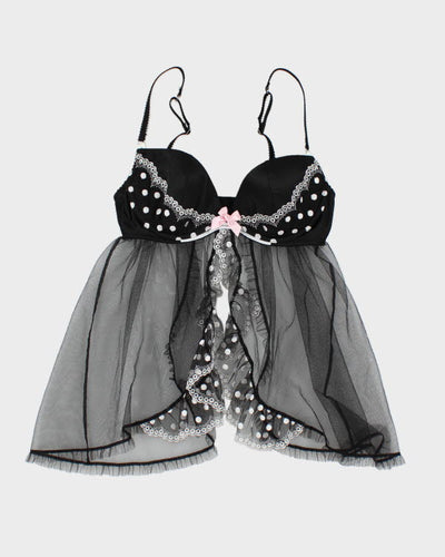 Y2k 00s Victoria's Secret Polka Dot Mesh Cami - M