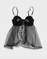 Y2k 00s Victoria's Secret Polka Dot Mesh Cami - M