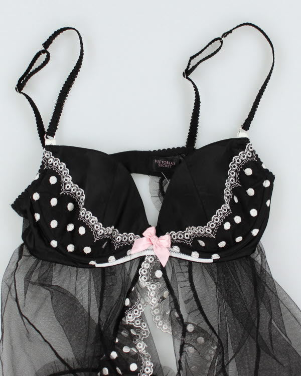 Y2k 00s Victoria's Secret Polka Dot Mesh Cami - M