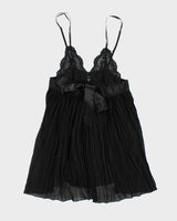 Y2k 00s Victoria's Secret Black Pleated Cami - S