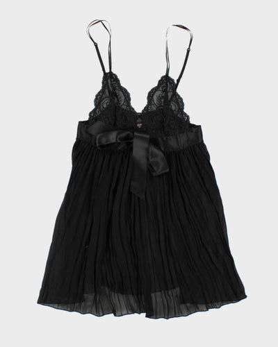 Y2k 00s Victoria's Secret Black Pleated Cami - S