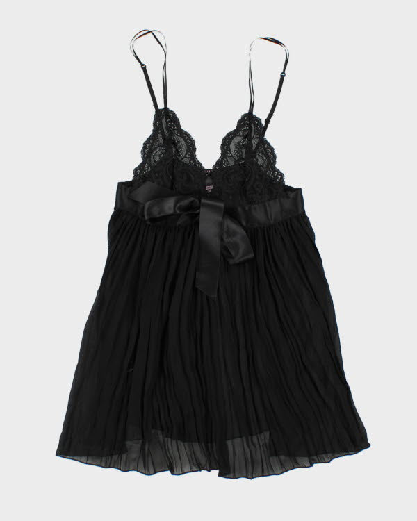 Y2k 00s Victoria's Secret Black Pleated Cami - S