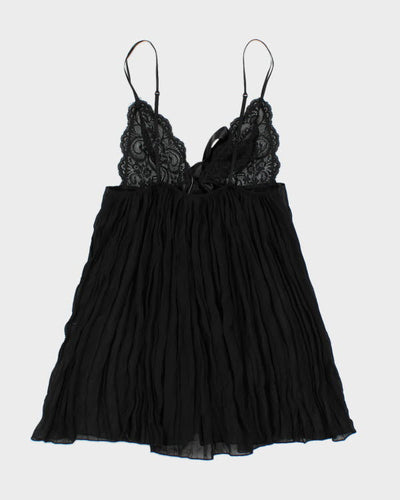 Y2k 00s Victoria's Secret Black Pleated Cami - S