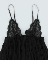 Y2k 00s Victoria's Secret Black Pleated Cami - S