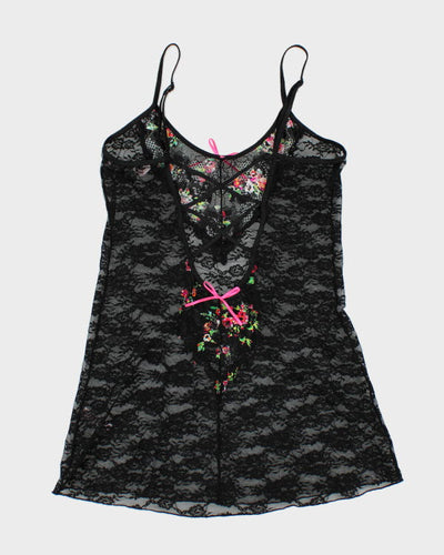 Y2k 00s La Vie En Rose Lace Cami - S
