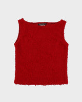Vintage Garage Clothing Red Shaggy Top - M