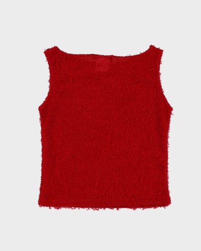 Vintage Garage Clothing Red Shaggy Top - M