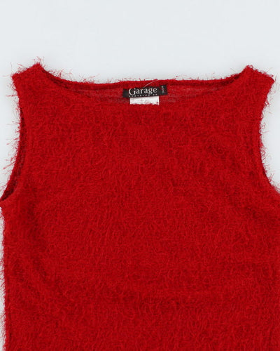 Vintage Garage Clothing Red Shaggy Top - M