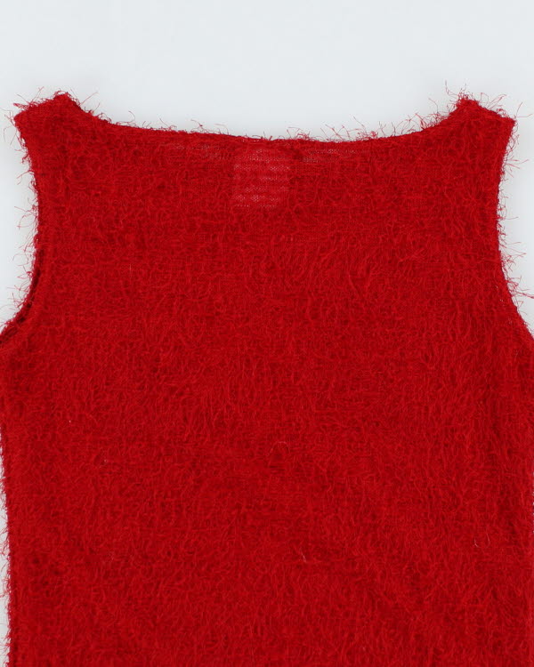 Vintage Garage Clothing Red Shaggy Top - M