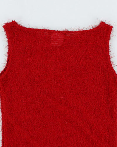 Vintage Garage Clothing Red Shaggy Top - M