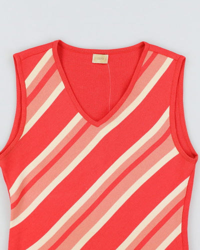 Y2k 00s ab.fz Stripe V-neck Knit Top - S