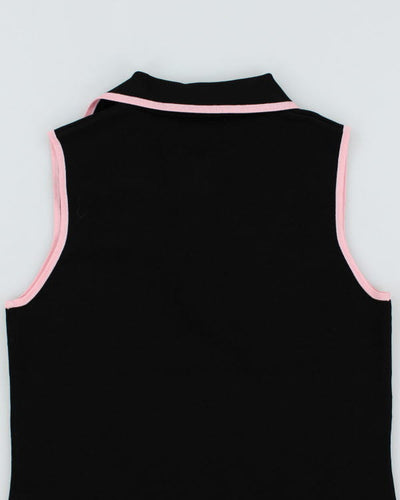 Y2k 00s Belldini Black Zip-up Knit Top - XL