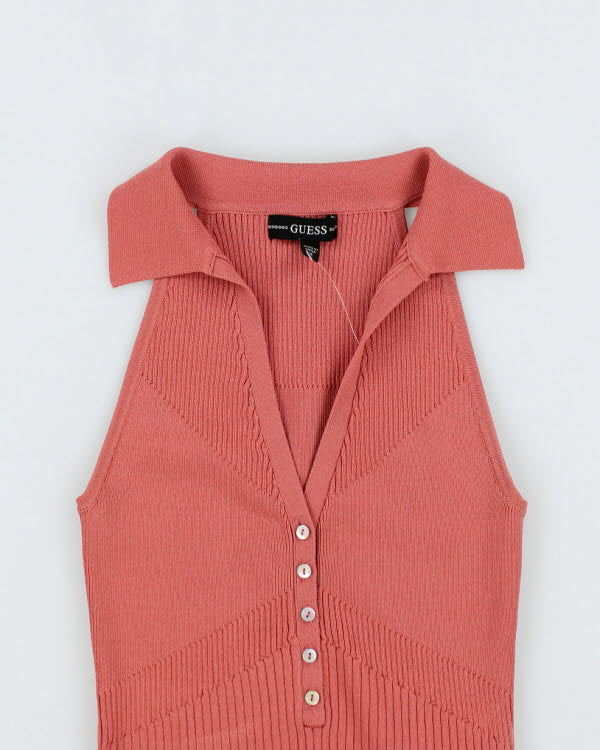 Y2k 00s Guess Knit Collar Top - XS