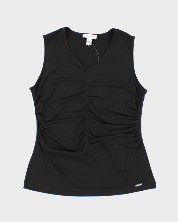 Calvin Klein Black Ruched Cami - S