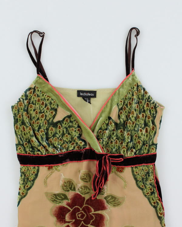 Y2k 00s Le Chateau Beaded Cami - S