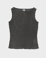 Vintage Y2k 00s Ricki's Pattern Plisse Top - S