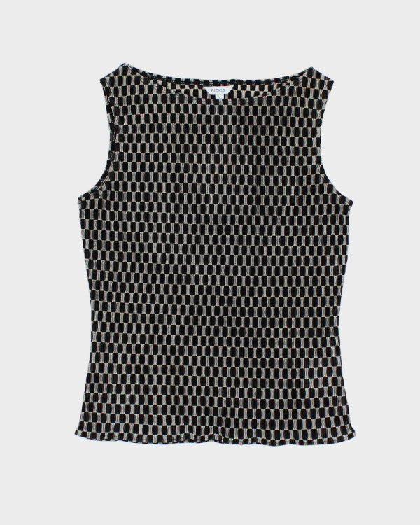Vintage Y2k 00s Ricki's Pattern Plisse Top - S