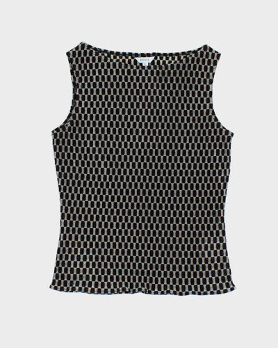 Vintage Y2k 00s Ricki's Pattern Plisse Top - S