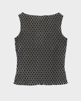 Vintage Y2k 00s Ricki's Pattern Plisse Top - S