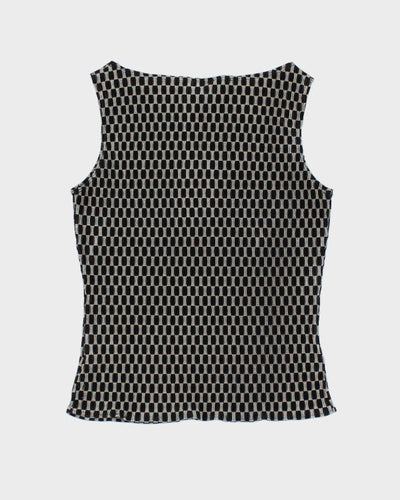 Vintage Y2k 00s Ricki's Pattern Plisse Top - S