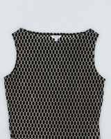 Vintage Y2k 00s Ricki's Pattern Plisse Top - S