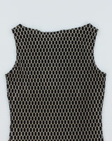 Vintage Y2k 00s Ricki's Pattern Plisse Top - S