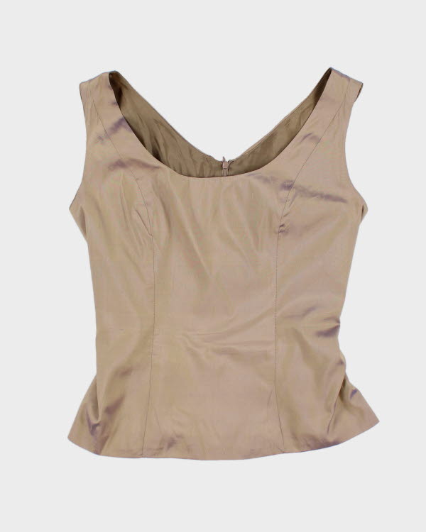 Vintage 90s Iridescent Silk Top - L